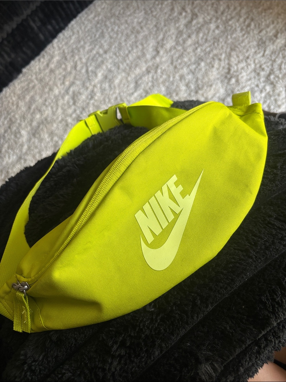 Nike Bright Neom Waist Pack with White Swoosh